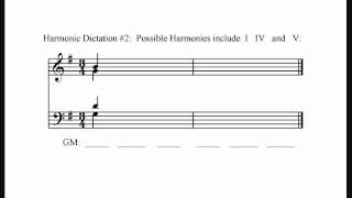 Harmonic Dictation 2 Easy [upl. by Enixam]