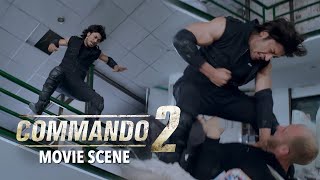 Commando 2 Movie Scene Vidyut Jammwals AdrenalinePumping Action [upl. by Enylorac935]