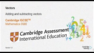 Vectors  IGCSE Math  Adding and Subtracting Vectors [upl. by Lefty134]