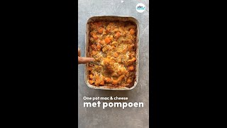 Pumpkin mac and cheese macaroni met kaas en pompoen  Shorts [upl. by Ellebasi]