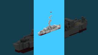 LEGO Ilmarinen Coastal Defence Ship MOC  Speed Build Animation made with Bricklink Studio 20 [upl. by Acile]