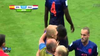 Gols Espanha 1 x 5 Holanda Copa do Mundo 2014 [upl. by Illa]