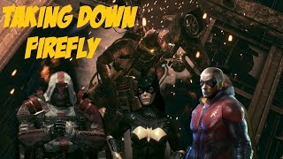 CHAR SWAPS Batman Arkham Knight Azrael Batgirl amp Robin Take Down Firefly [upl. by Savadove270]