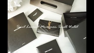 YSL  Saint Laurent Small Wallet Review By porsmiley [upl. by Llemar]