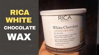 RICA White Chocolate LIPOSOLUBLE WAX  RICA Wax Honest Review [upl. by Dranoel]