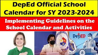 Latest UPDATE DepEd Official School Calendar for School Year 20232024wildtvoreg [upl. by Stelle133]