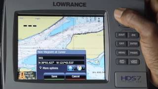 Navionics Lowrance Setting Waypoints [upl. by Heriberto195]