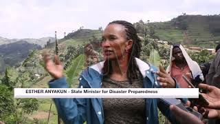 Disaster Minister Anyakun gives money to affected families in Kisoro [upl. by Ardnuasak579]