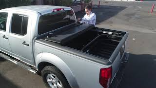 BAKFlip MX4 Hard Folding Truck Bed Cover On Nissan Frontier [upl. by Ytsanyd148]