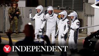 Live Nasas SpaceX Crew7 astronauts arrive at the International Space Station [upl. by Nelleh]