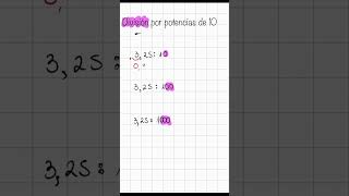 Divisiones por potencias de 10 matemáticas magomaticas sexto basico decimales division [upl. by Burnard]