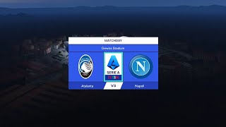 Atalanta vs Napoli  Gewiss Stadium  202324 Serie A  PES 2021 [upl. by Arissa]