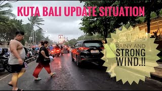 Bad Weather In Kuta Bali  Rainy And Storm [upl. by Boardman]