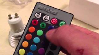 Remote Controlled Colour Changing LED Spot Review [upl. by Tyrrell832]