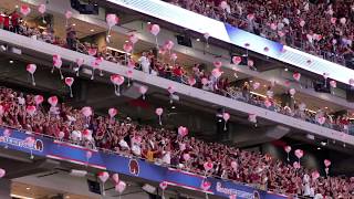 Watch the ChickfilA Cow Drop at the new MercedesBenz Stadium [upl. by Coffeng]