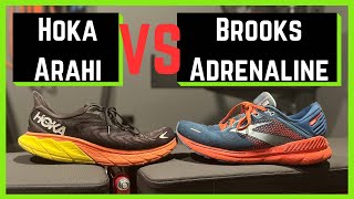 Hoka Arahi vs Brooks Adrenaline  Best Stability Shoe for Larger Runners [upl. by Eelirak965]