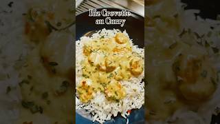 Riz Crevettes crème au Curry 🍤🥄 cooking recettefacile [upl. by Roddie912]