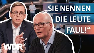 Bürgergeldempfänger konfrontiert Philipp Amthor CDU  hart aber fair to go  WDR [upl. by Araem]