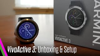 VivoActive 3 Unboxing and Setup PreReview [upl. by Sitruc174]