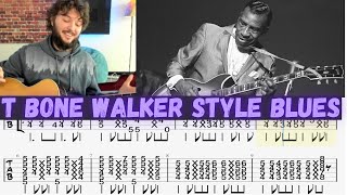 T Bone Walker Style Blues  Learn the chords of T Bones Blues  A Guitar Lesson With Tabs [upl. by Ettedualc]