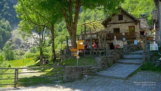 4K Foroglio Val Bavona Ticino SWITZERLAND アルプス山脈 aerialview [upl. by Othe]