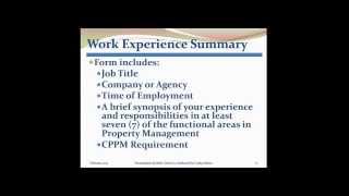 NPMA Certification  Work Experience Summary Overview [upl. by Kannav]