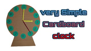 Very Simple Cardboard Clock  Clock Project  Cardboard Project [upl. by Ahlgren933]