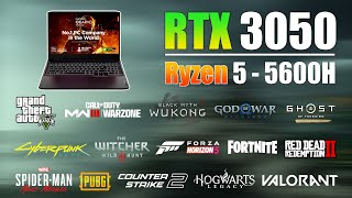 RTX 3050  Ryzen 5 5600H  15 Games Tested in late 2024  Lenovo IdeaPad Gaming 3 [upl. by Alden534]