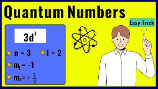 Quantum Numbers  How to determine the 4 Quantum Numbers from an element or valence electrons [upl. by Wolff]