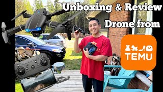 TEMU E99 Drone Dual Camera Unboxing amp Review [upl. by Tega]