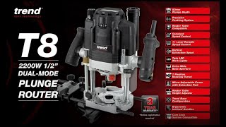 Trend T8 Dual Mode Plunge Router [upl. by Noiztneb]