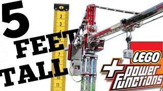 Huge LEGO Tower Crane MOC with Working Remote Control Functions [upl. by Aihsakal]