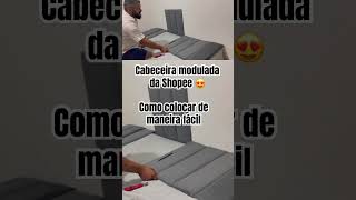 Como instalar cabeceira modulada adesivada da Shopee cabeceiramodulada cabeceira quarto shopee [upl. by Nairdna]