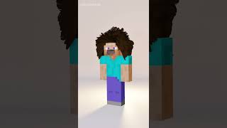 Steve Long Hair And Mustache in Minecraft 🔥⛏️ [upl. by Kinna]