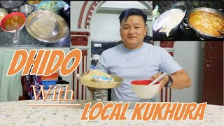 DHIDO RECIPE  EATING DHIDO WITH LOCAL CHICKEN  DHIDO  Yummy Food 😋 [upl. by Nuajed]