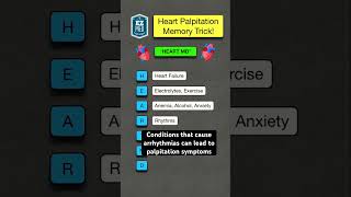 🔥 How to Remember Heart Palpitation Causes in 60 SECONDS Anxiety Exercise [upl. by Moffitt42]