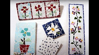 MOSAICO FÁCIL Como Fazer Mosaico de Azulejos  PT1  DIY How to Make Tiles Mosaic [upl. by Ailaroc]