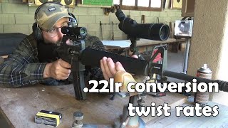 22lr in 223 CMMG Ciener set 116 112 19 18 twist rates [upl. by Neelya]