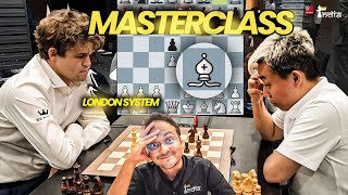 Magnus Carlsen gives a London System Masterclass  Carlsen vs Sumiya  World Teams Blitz 2024 [upl. by Bathsheb]