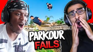 SIDEMEN REACT TO PARKOUR FAILS [upl. by Sam]