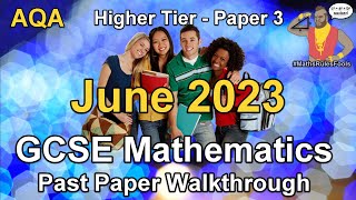 GCSE Maths AQA June 2018 Paper 3 Higher Tier Walkthrough [upl. by Clementine]