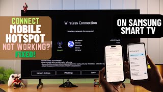 How to Connect Mobile Hotspot Samsung Smart TV Fix if Not Connecting [upl. by Gracia652]