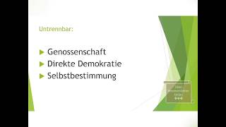 Genossenschaftdirekte DemokratieSelbstbestimmung [upl. by Loree479]