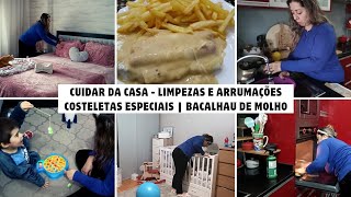 Costeletas Especiais  Bacalhau de Molho  Cuidar da Casa  Limpezas e Arrumações [upl. by Fredela]