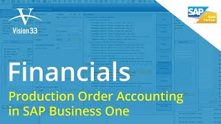 Wednesday Web Chat Production Order Accounting in SAP Business One [upl. by Hgieliak]