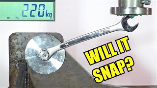 Which is Stronger Cheap Wrench or Expensive Wrench Hydraulic Press Test [upl. by Leicam]