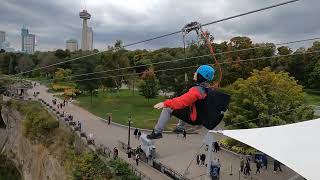 ZIPLINE To The Falls  Niagara Falls Canada [upl. by Neit]