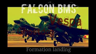 Falcon BMS Formation landing  work with an engine [upl. by Atterol]