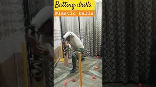 360 degree basic batting drills for beginners leather bat plastic ball 😲😲cricket shorts [upl. by Elsworth]