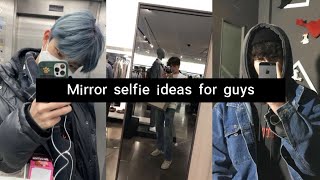 50 mirror selfieposes ideas for boys  aesthetic selfie ideas for guys [upl. by Meesan]